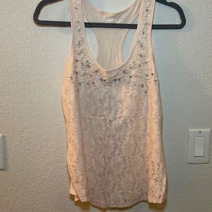 Ballerina pink Embellished tank top